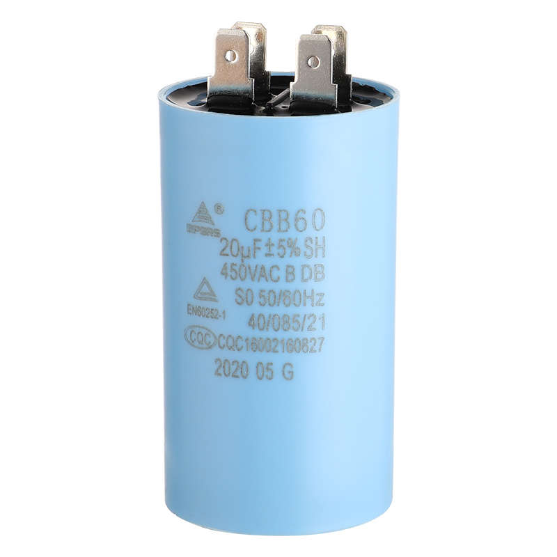 ตัวเก็บประจุ CBB60 450V 20UF 40/85/21 B CQC สำหรับเครื่องปรับอากาศและตู้เย็น