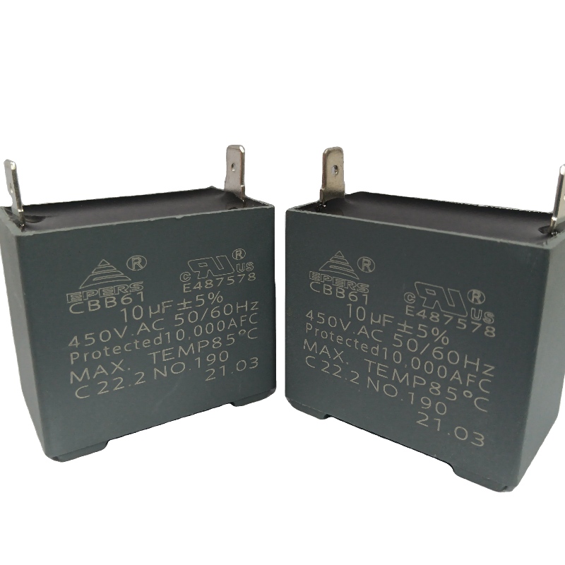 ผลิตภัณฑ์ใหม่ร้อน 10UF 450V 50/60HZ CBB61 ตัวเก็บประจุสำหรับเครื่องปรับอากาศ